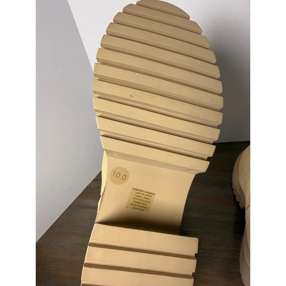 Steve Madden Hesitant Chelsea Lug Boots Sand Suede Platform Size 10‎ NWT